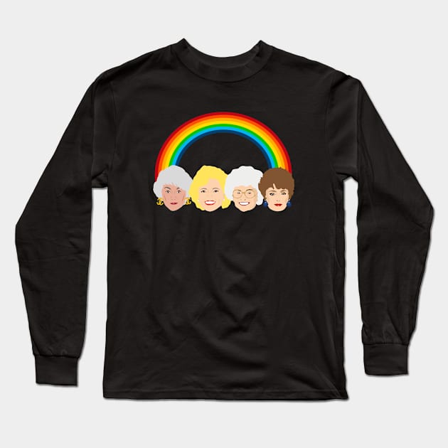 The Golden Girls LGBT Pride Rainbow Long Sleeve T-Shirt by Greg12580